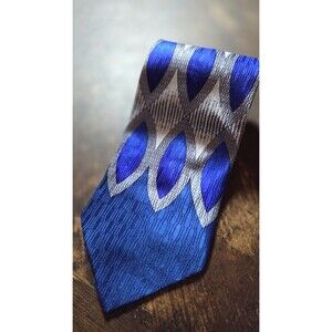Enrico Capucci Silk Tie Mens Blue Business Professional Wedding Necktie